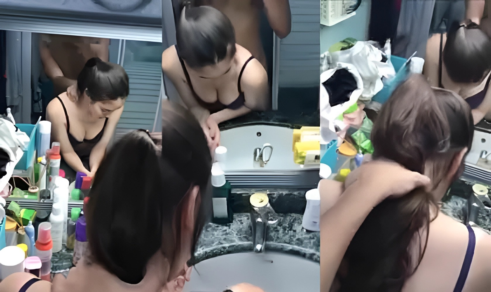 Em rau đang trang điểm thì bị doggy